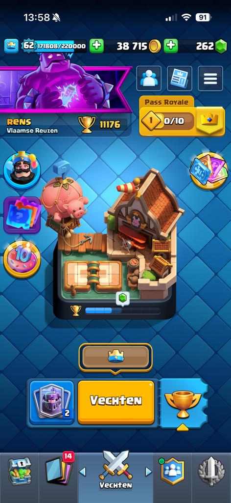 Clash royale account te koop met pass royale maart, Enlèvement, Comme neuf
