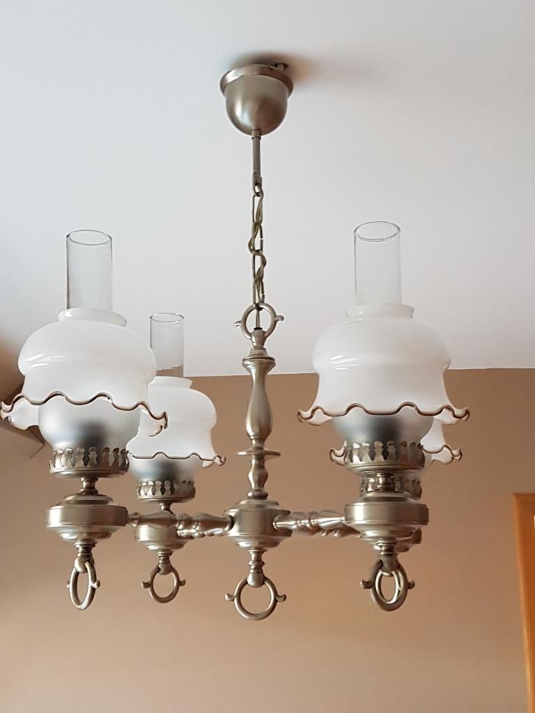 Kroonluchter, Huis en Inrichting, Ophalen, Zo goed als nieuw, Glas, Landelijk romantisch