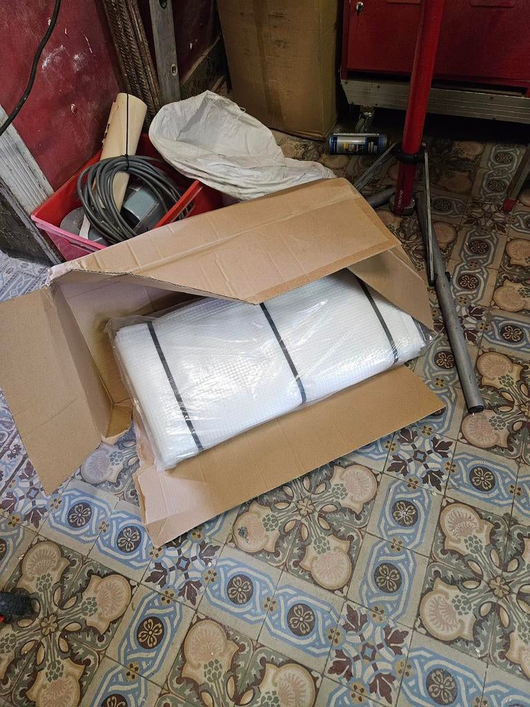 bâches lot de 2, en toile Leno 260 g/m², 3 x 20 m, bl, Doe-het-zelf en Bouw, Ophalen, Nieuw