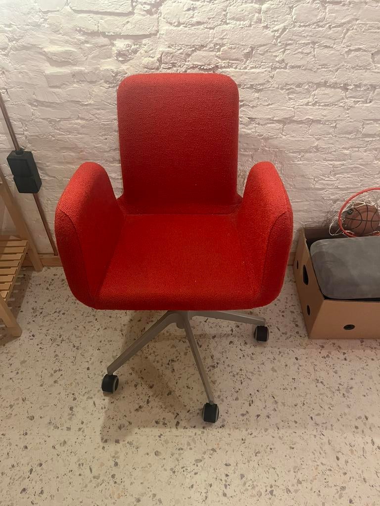 Bureaustoel IKEA Patrick rood, Ophalen, Zo goed als nieuw, Rood, Bureaustoel