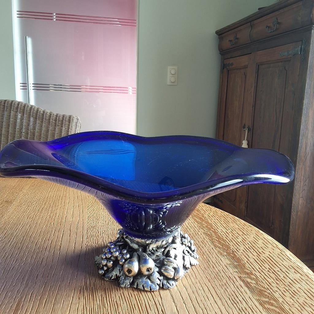 Blauwe fruitschaal, Huis en Inrichting, Woonaccessoires | Schalen en Manden, Ophalen