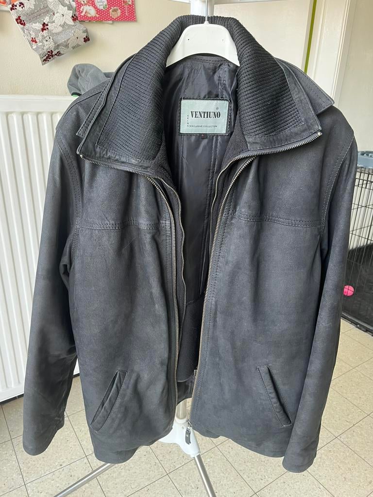 Warme lederen herenjas, Ophalen, Zo goed als nieuw, Maat 46 (S) of kleiner