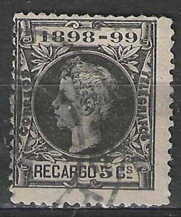 Espagne 1898 - Yvert 27 IG - Impôt de guerre - 5 c. (ST), Envoi, Affranchi