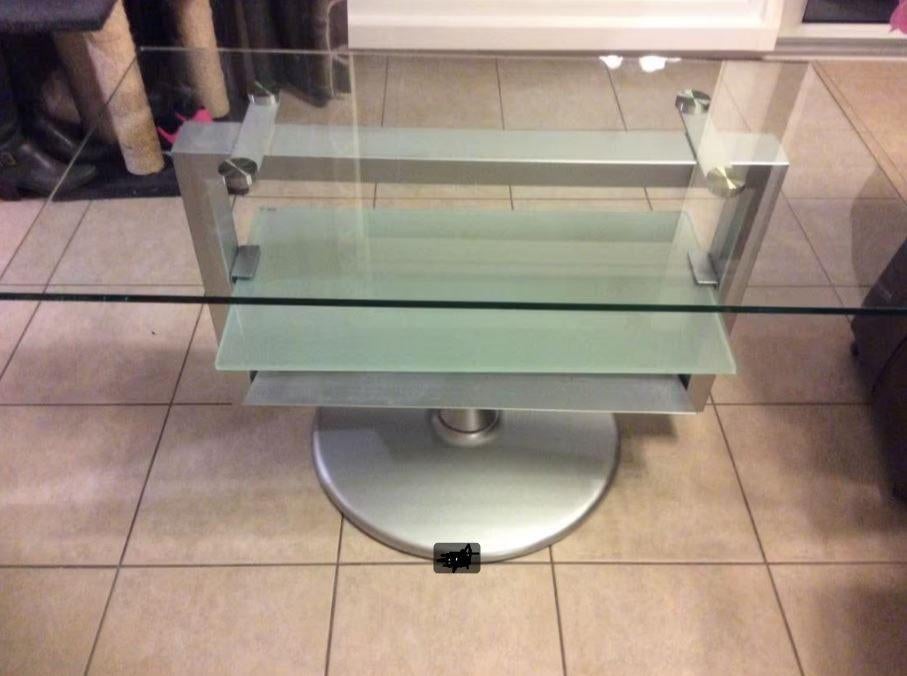 TV meubel in glas, Huis en Inrichting, Ophalen, 50 tot 100 cm, Modern, 50 tot 75 cm