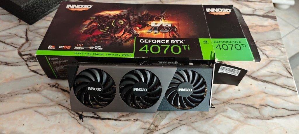 Inno3d Geforce RTX 4070 Ti x3 GDDR6X 12 GB, Computers en Software, Videokaarten, Ophalen, Gebruikt, Overige soorten, PCI-Express 4