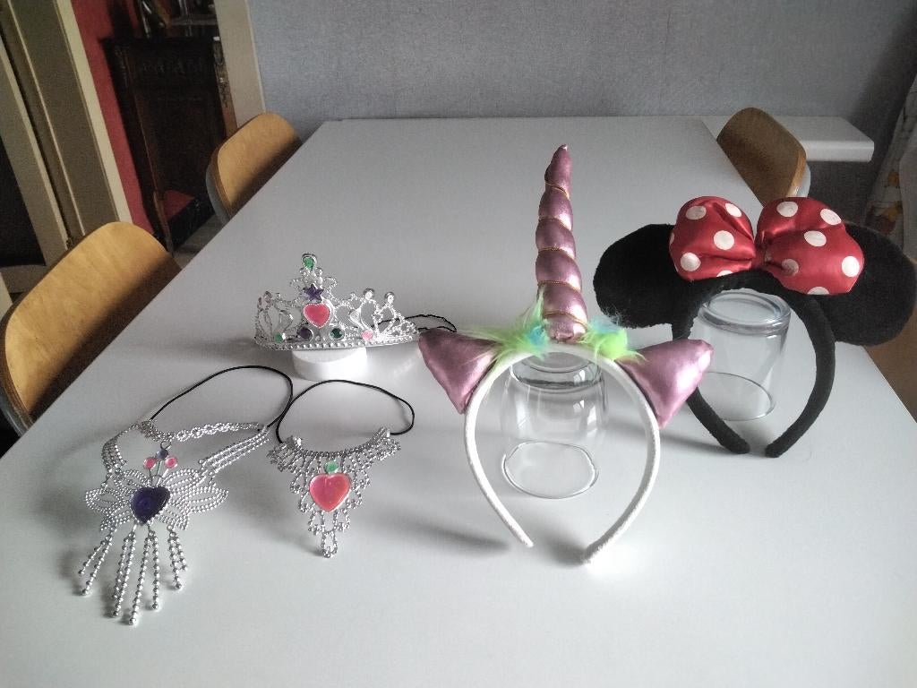 Lot accessoires fille /serre-tête Licorne/Minnie/Princesse, Enlèvement ou Envoi, Utilisé