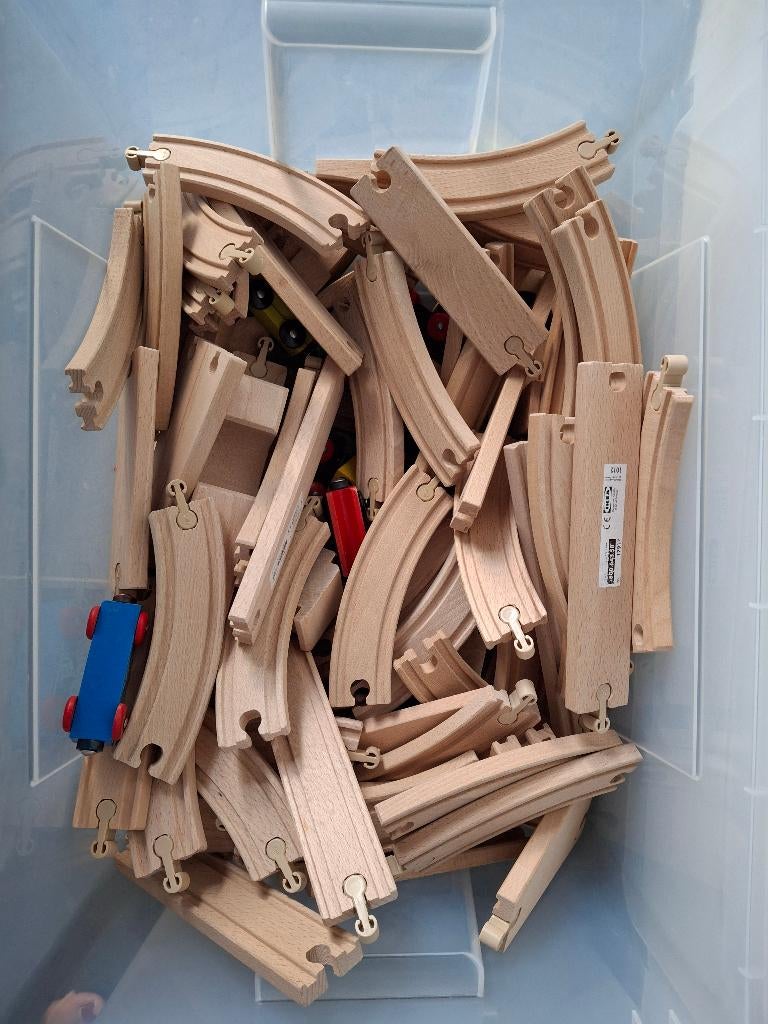 Ikea houten treintjes, Kinderen en Baby's, Ophalen of Verzenden, Gebruikt