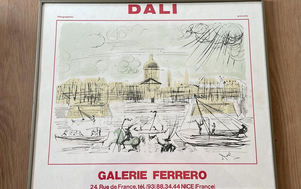 Originele lithografische poster Dalì, Antiquités & Art, Enlèvement