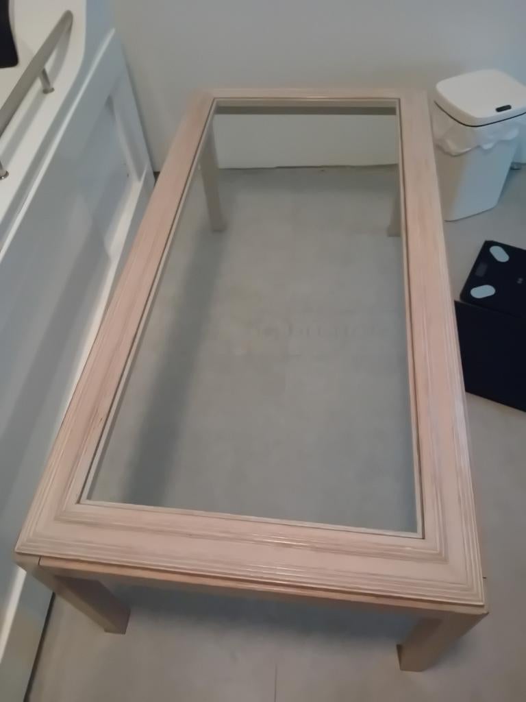 Table basse en verre., Maison & Meubles, Enlèvement