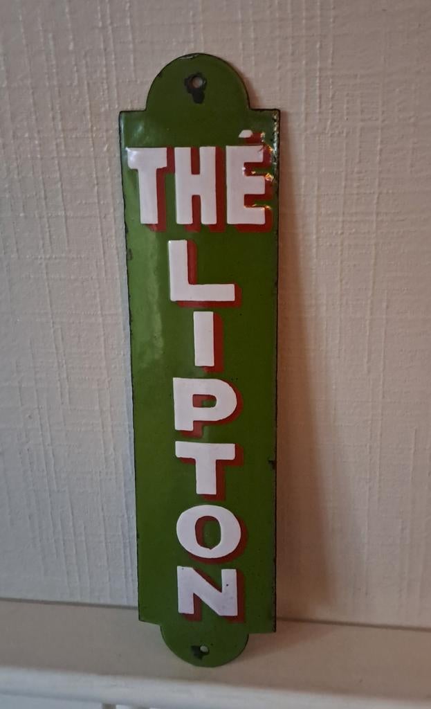 Emaille deurpostje Lipton the, Verzamelen, Ophalen of Verzenden