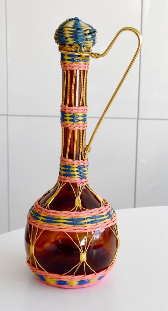 Vintage scoubidou karaf 60s, Ophalen of Verzenden