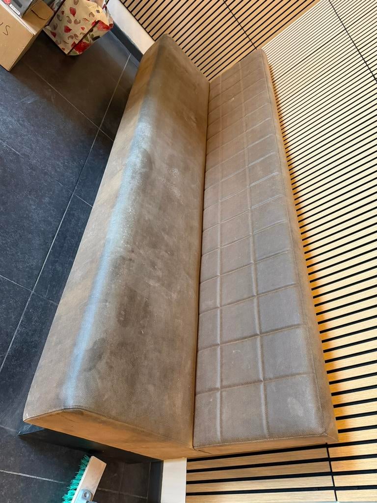 2x banken van leer/nubuck, Zakelijke goederen, Ophalen