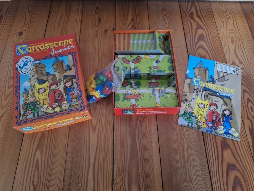 Carcassonne Junior gezelschapsspel, Hobby en Vrije tijd, Gezelschapsspellen | Bordspellen, Een of twee spelers, Ophalen, Zo goed als nieuw