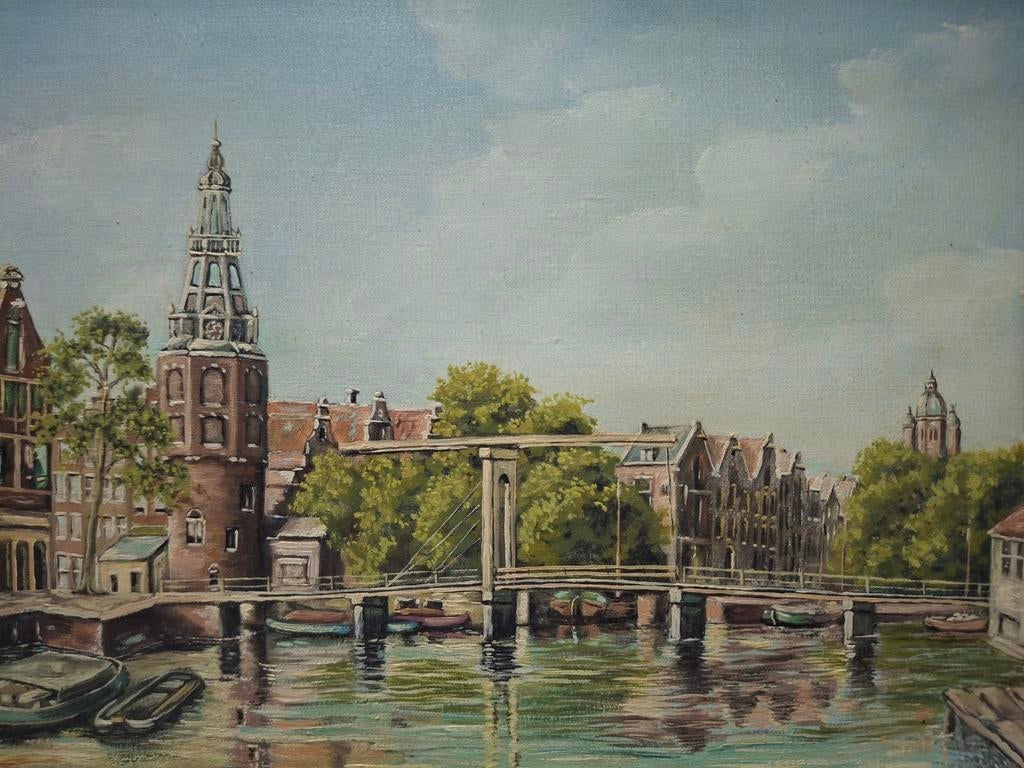 Schilderij uilenbrug amsterdam, Ophalen