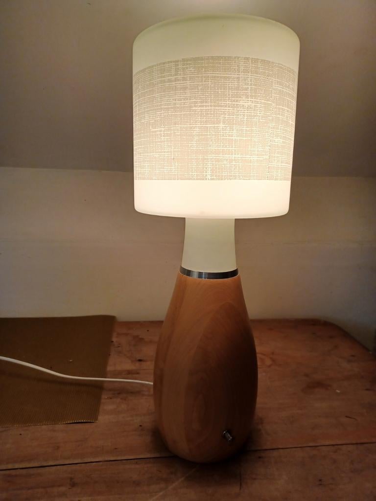 Très jolie grande lampe ikea vintage 54cm, Enlèvement, Verre