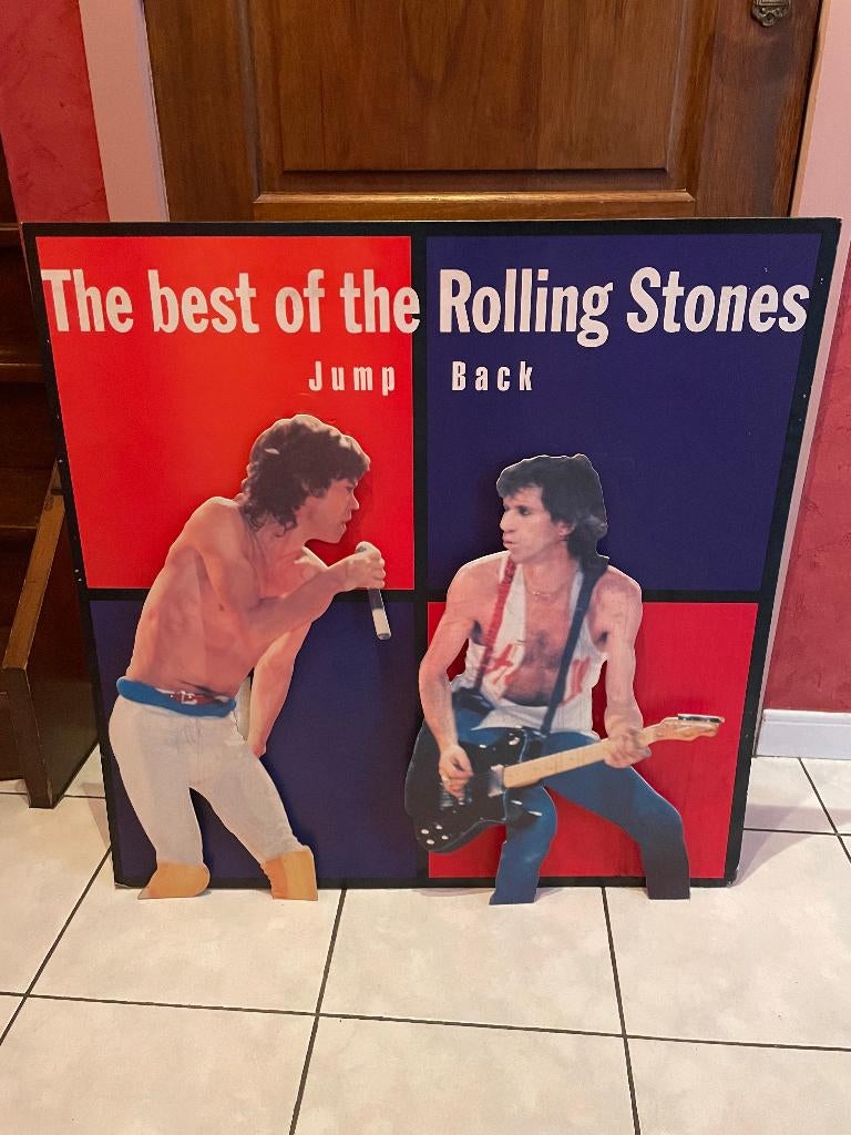 Présentoir 3D vintage The Rolling Stones - 76,5 cm x 76,5 cm, Enlèvement ou Envoi