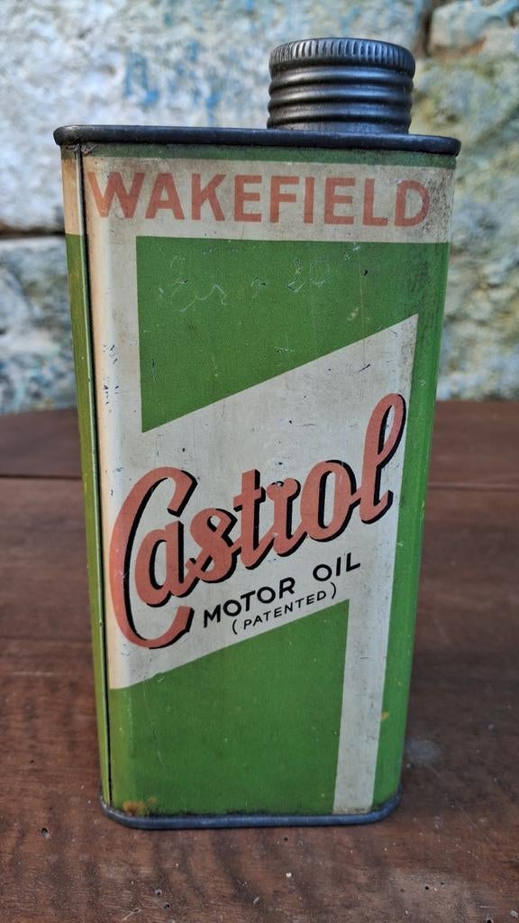 Bidon d'huile CASTROL des années 1930, Enlèvement ou Envoi