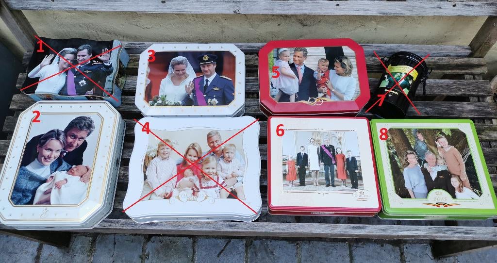 Blikken dozen Belgisch koningshuis Delacre Rombouts, Collections, Boîte en métal, Enlèvement ou Envoi, Comme neuf