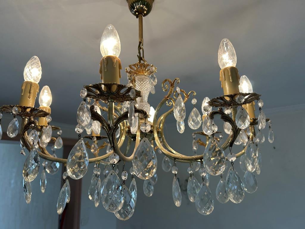 Lustre en Cristal, Enlèvement, Comme neuf, Verre