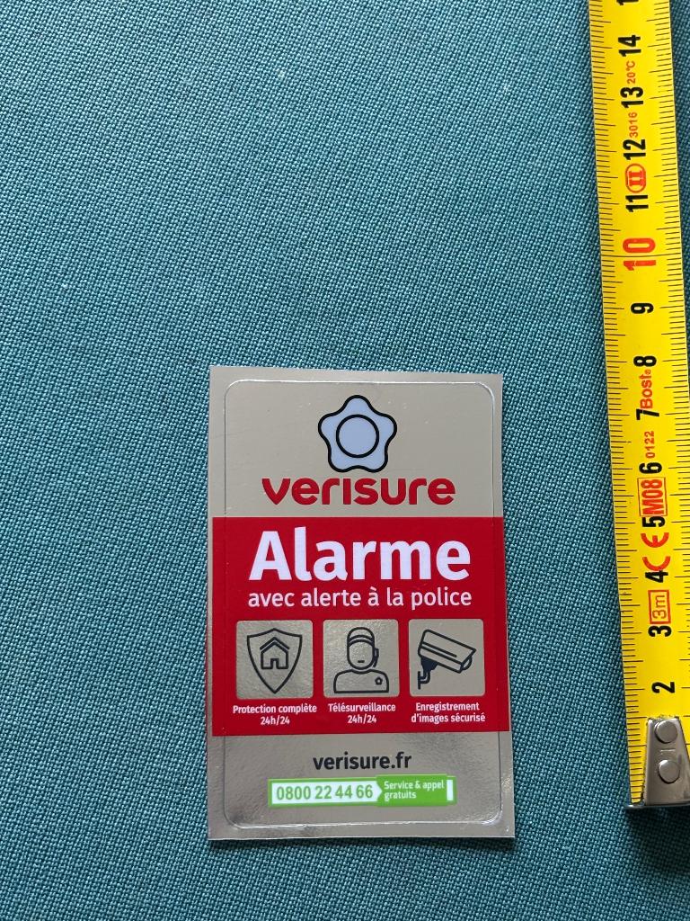 Verisure alarme autocollant, Bricolage & Construction, Électricité & Câbles, Neuf, Autres types, Enlèvement ou Envoi