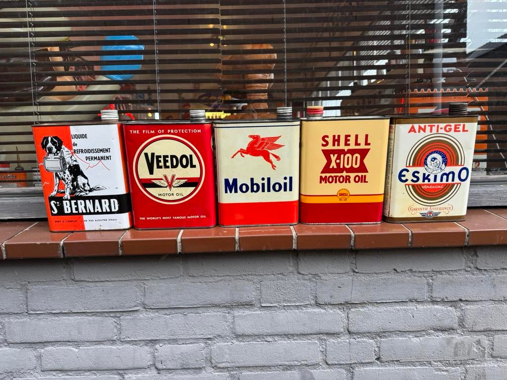 Beaux vieux bidons d'huile de garage rares, Collections, Enlèvement ou Envoi, Utilisé, Emballage