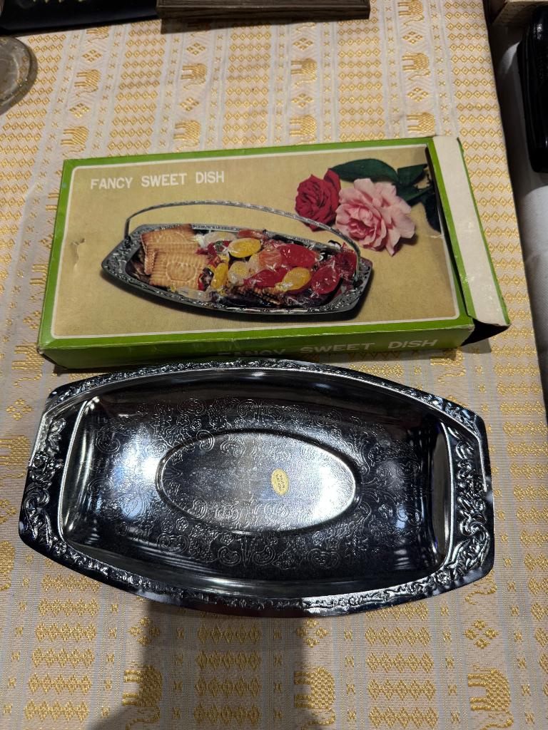 Zilveren vintage snoepjes schaal, Antiek en Kunst, Ophalen