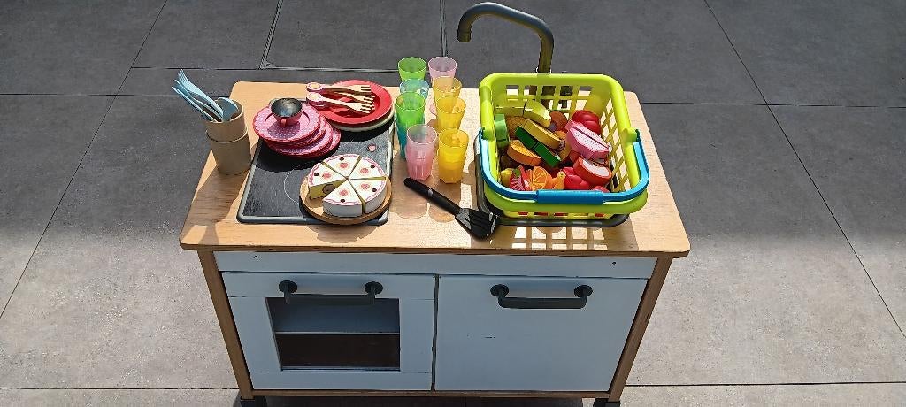 Houten keuken met toebehoren, Enlèvement, Utilisé