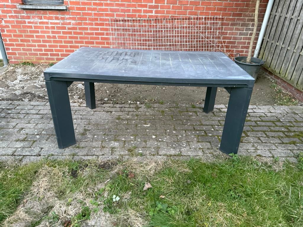 Terrastafel plastic 165x97cm, Ophalen, Gebruikt, Rechthoekig, Plastic