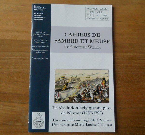 Cahiers de Sambre et Meuse 2012 / 4 - Namur, Livres, Histoire nationale, Utilisé, Enlèvement ou Envoi