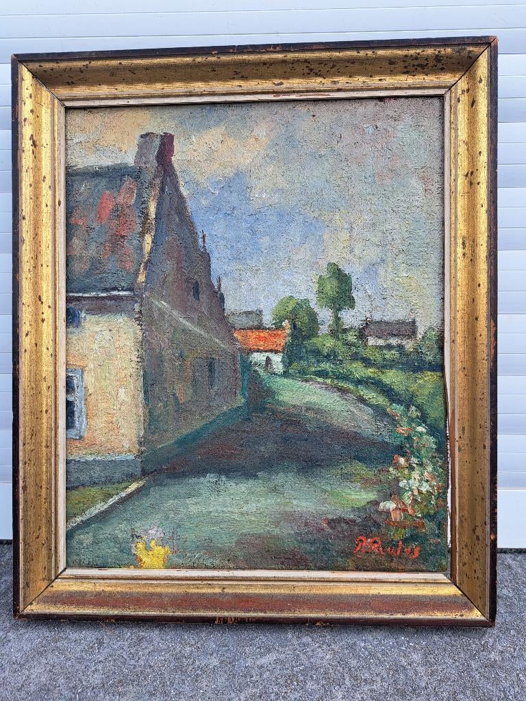 Huile sur toile signe pierre paulus, Antiquités & Art, Enlèvement ou Envoi