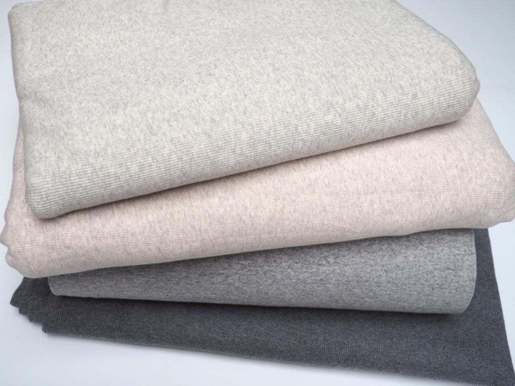 64015) katoen boordstof grijs / lichtgrijs melange, Neuf, Enlèvement ou Envoi, Coton, Moins de 30 cm