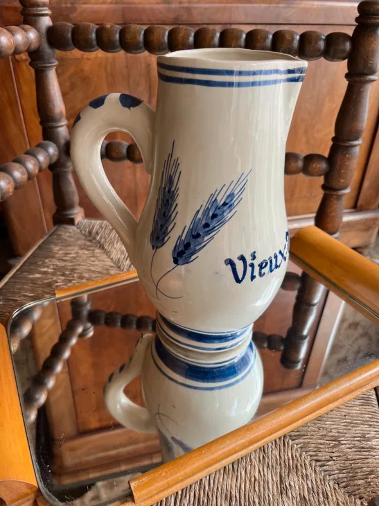 Cruche à bière Vieux Temps en porcelaine de Delft, Collections, Marques de bière, Enlèvement ou Envoi, Comme neuf, Autres types