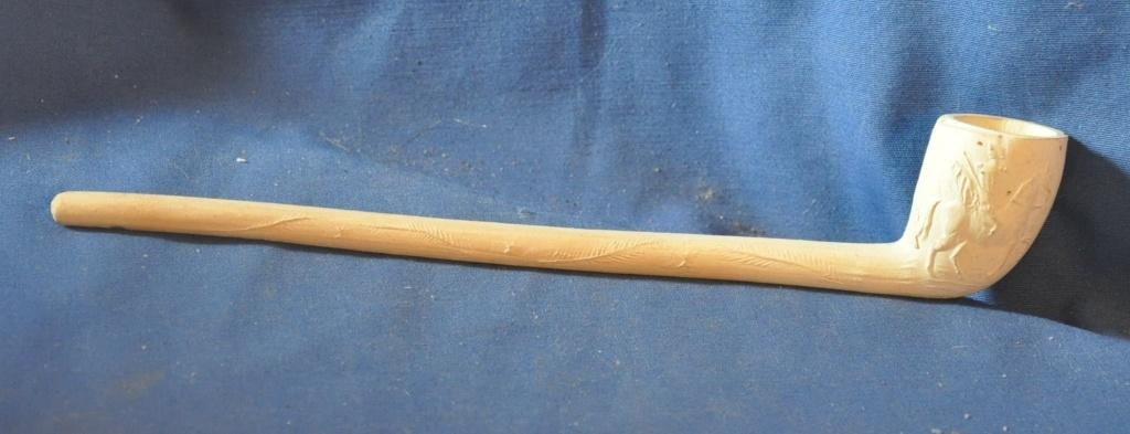 pipe en terre de pipe decor de cavalier et de religieux, Verzamelen, Rookartikelen, Aanstekers en Luciferdoosjes, Zo goed als nieuw