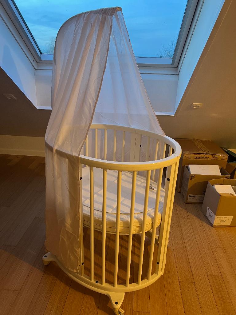 Stokke bed mini + extension 1, Enfants & Bébés, Matelas, 85 à 100 cm, Enlèvement, Utilisé