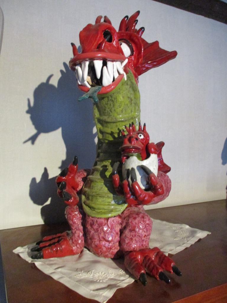 draak in keramiek, Ophalen