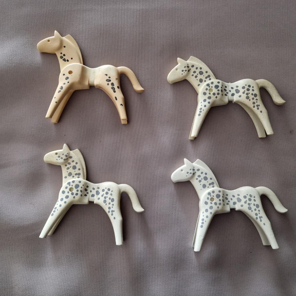 Playmobil Vintage paarden gevlekt wit, Ophalen of Verzenden, Gebruikt, Los Playmobil