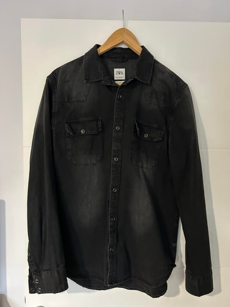 Jeans Hemd Heren Zara .M, Ophalen of Verzenden, Nieuw, Zwart, Halswijdte 39/40 (M)