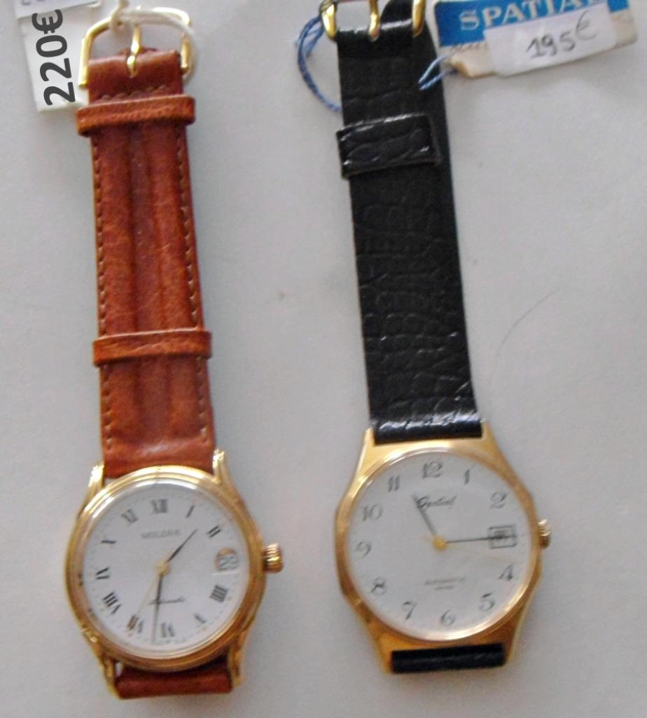 Montre d'homme automatique Mildia ou Spatial plaqué or NEUVE, Collections, Enlèvement ou Envoi, Neuf