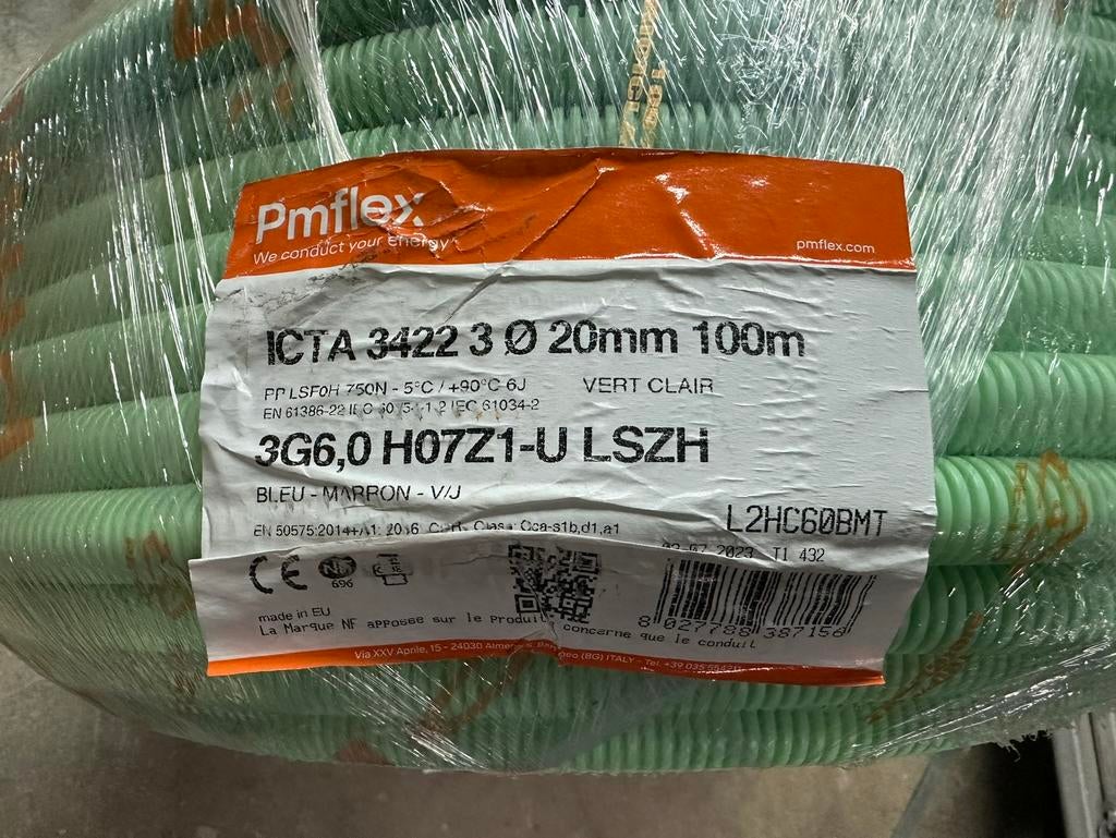 Tube précâblé PMFLEX câbles VOB 3G6, Enlèvement ou Envoi, Neuf, Câble ou Fil électrique