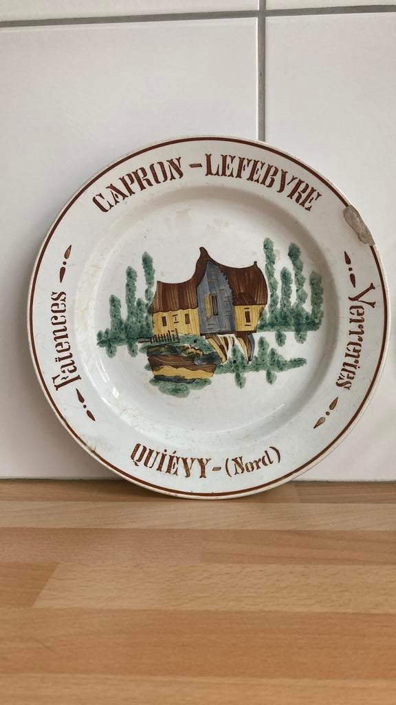 Assiette Capron Lefebvre, Antiquités & Art, Enlèvement
