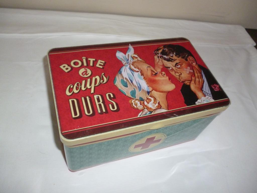 Boîte métallique vintage look Boîte à coups durs humoristiqu, Enlèvement ou Envoi