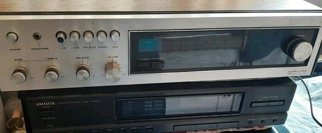 Goldstar tuner  versterker in hout, Audio, Tv en Foto, Tuners, Ophalen of Verzenden, Zo goed als nieuw