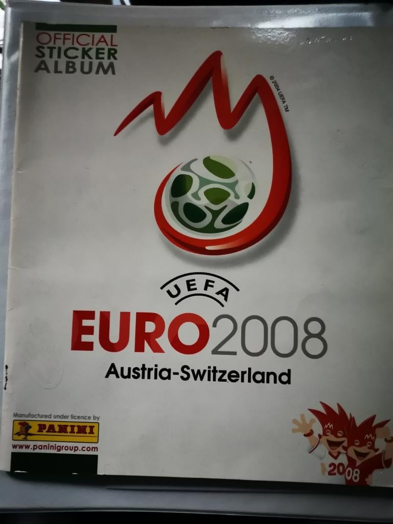 Carnet d'autocollants complet Panini euro 2008, Enlèvement ou Envoi, Utilisé, Autocollant