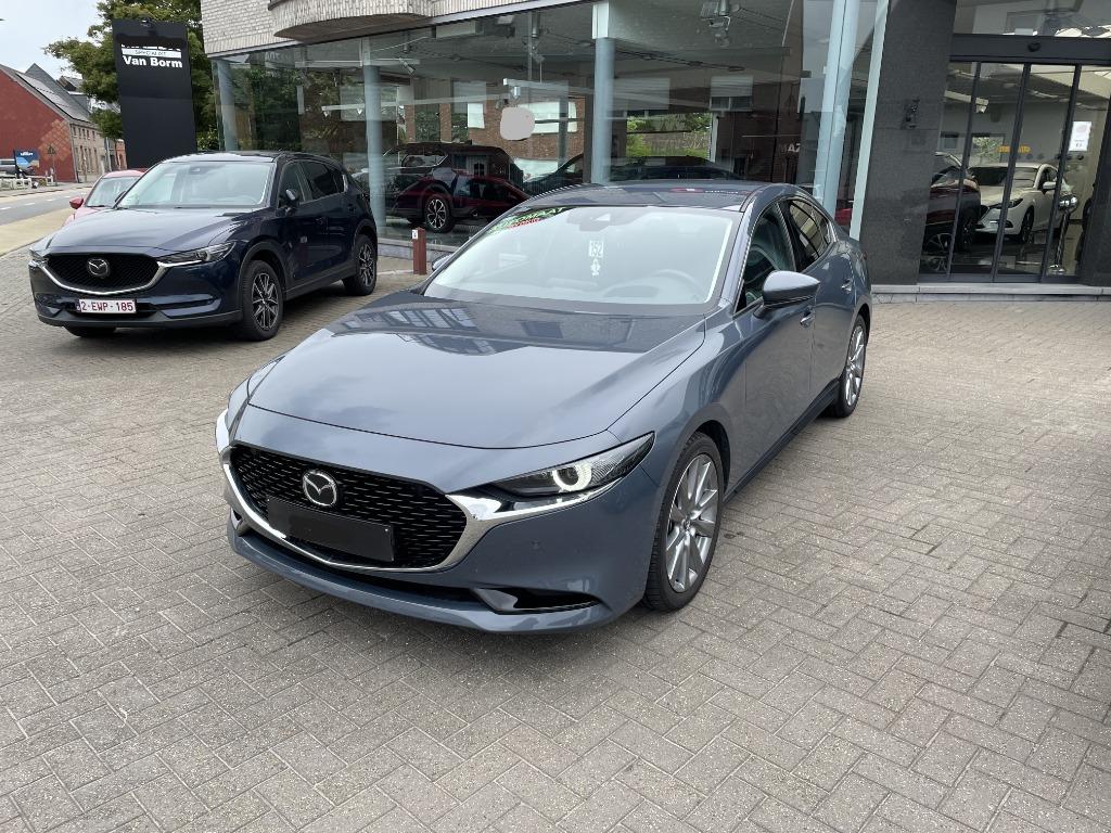 MAZDA 3 HYBRID SEDAN, Auto's, Mazda, 4 cilinders, Blauw, Leder, Voorwielaandrijving