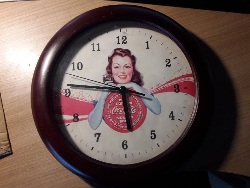 Klok Coca Cola, Ophalen of Verzenden, Gebruikt, Analoog, Wandklok