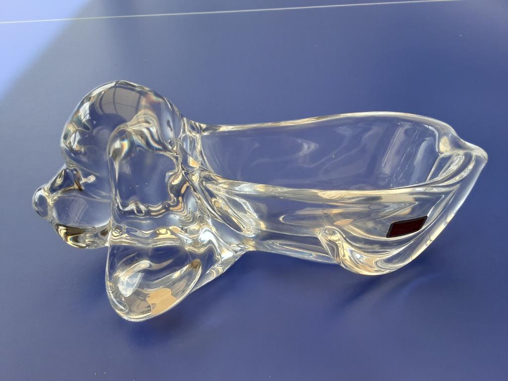kristallen asbak vorm hond, Antiquités & Art, Enlèvement