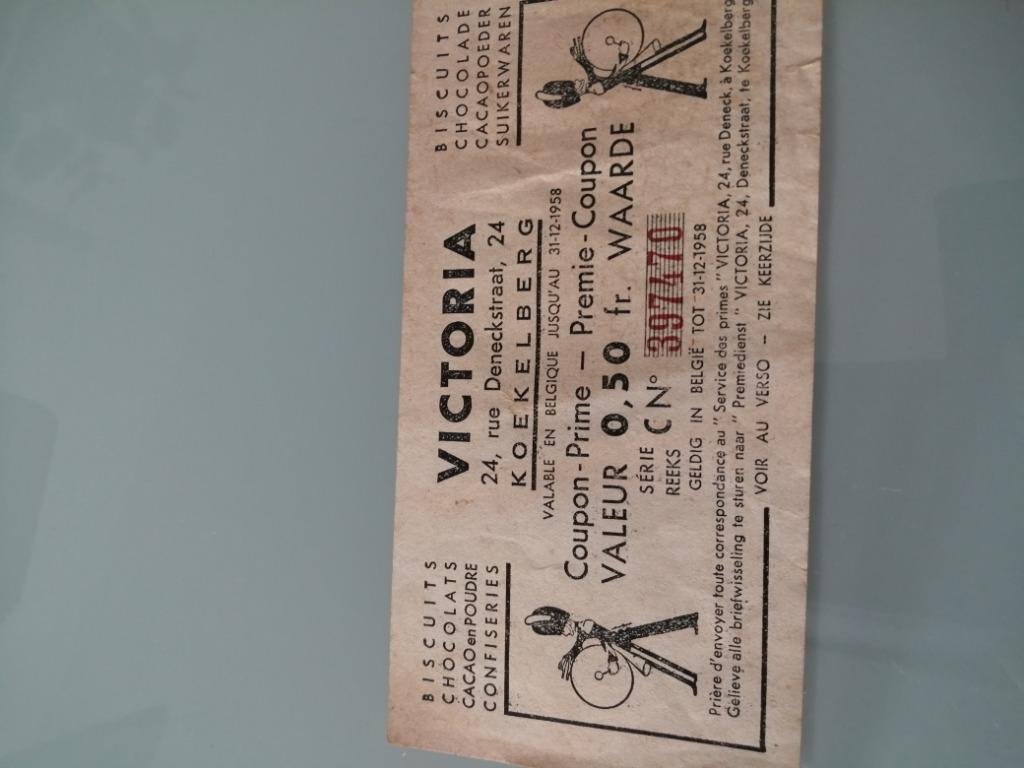 Victoria waardebon 1958 koekelberg, Eén persoon, Cadeaubon, Overige typen