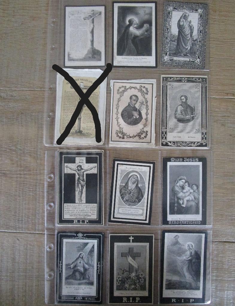 100 doods prentjes gestorven 1860 - 1900, Ophalen of Verzenden, Rouwkaart