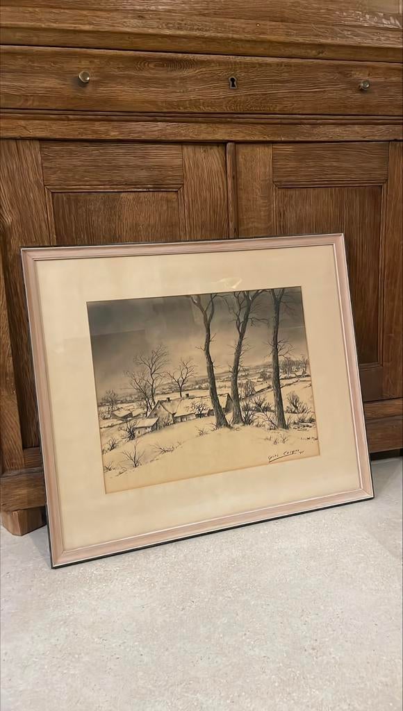 Winterlandschap Gies Cosyns 1976, Antiquités & Art, Enlèvement