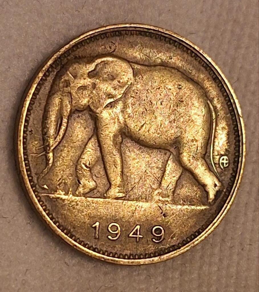 Koloniale valuta 1 Fr. 1949 Belgische Congo, Ophalen of Verzenden